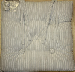 Grey ticking seatpad
